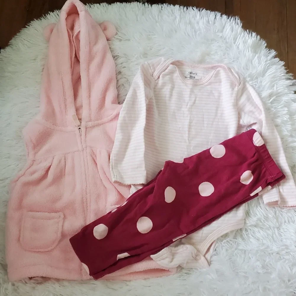 Carter's Baby Girl's 18M 3 piece Winter Outfit
